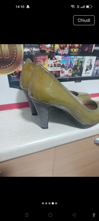 Scarpe donna eleganti verde cachi n.39