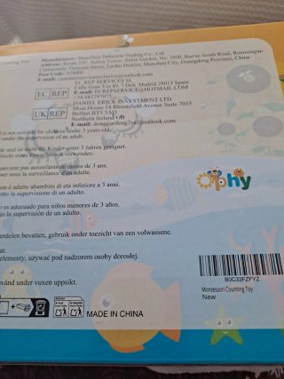 Juego Montessori Contar y Buscar Niños
