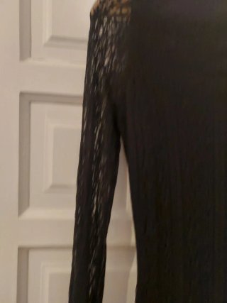 Vestido largo Zara encaje negro