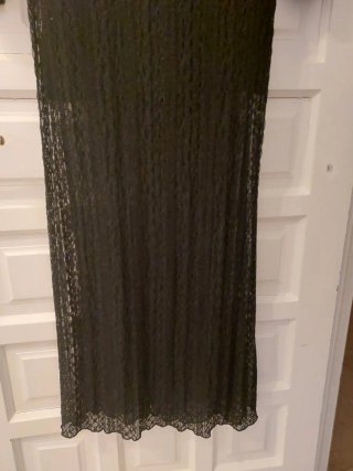 Vestido largo Zara encaje negro