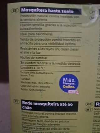 Mosquitera Livarno Home 130x220cm Antracita