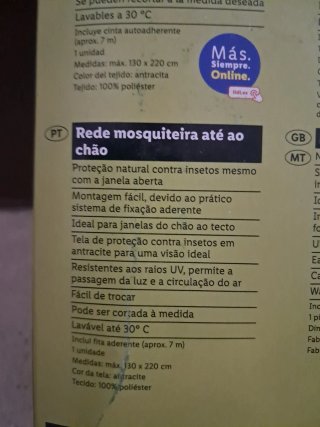 Mosquitera Livarno Home 130x220cm Antracita