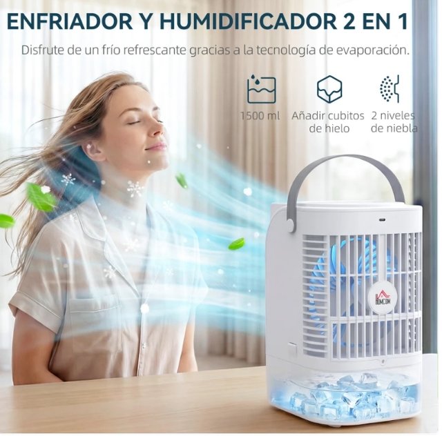 Mini Enfriador de Aire 4 en 1