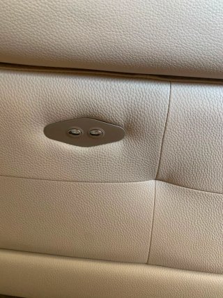 Sofá Rinconera Piel Beige Reclinable