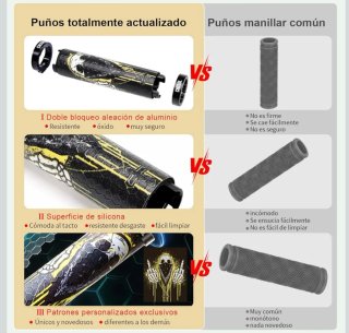 Puños Bicicleta Silicona Antideslizantes