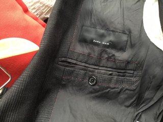 Traje de lana Zara gris/negro + pantalón