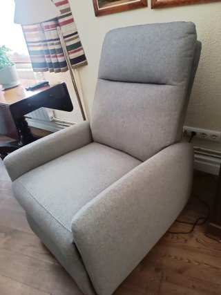 Sillón reclinable gris tela NUEVO