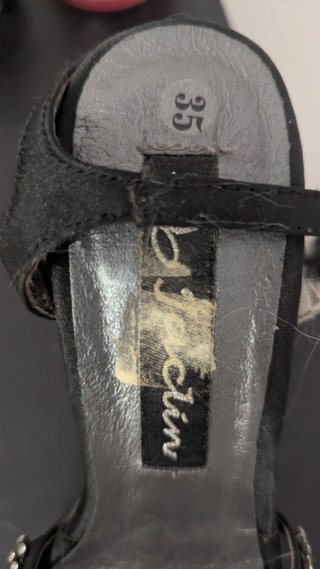 Sandalias Tacón Negro Talla 35