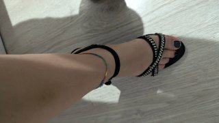 Sandalias Tacón Negro Talla 35