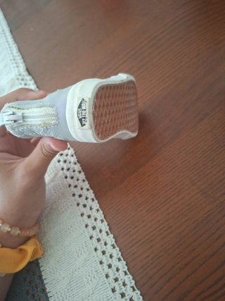 Zapatos Vans plateados para bebé talla 22