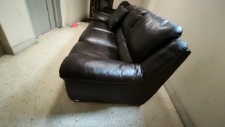 Sofá Natuzzi Piel 2 y 3 Plazas Negro/Marrón