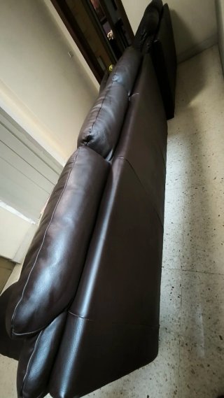 Sofá Natuzzi Piel 2 y 3 Plazas Negro/Marrón