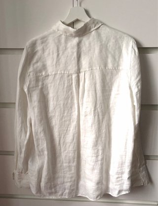 Camisa Zara Lino Blanca Talla L