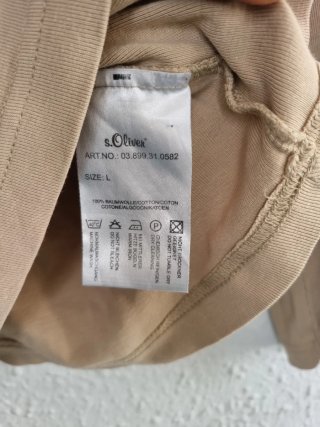 Camiseta beige manga larga