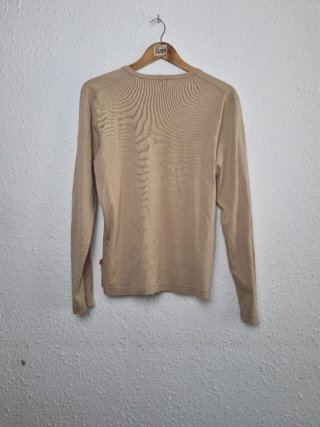 Camiseta beige manga larga