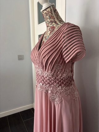 Vestido largo rosa para madrina