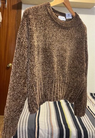 NUEVO Jersey chenilla cuello redondo talla M