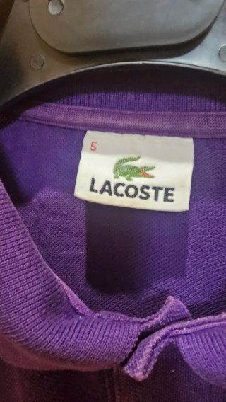Polo Lacoste Morado Talla 5 (L)