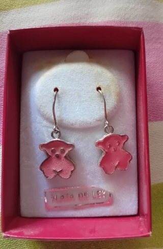 Pendientes Ositos Tous Rosa y Plata