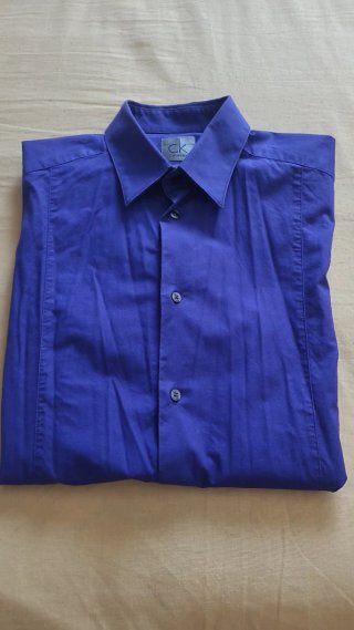 Camisa Calvin Klein Azul Manga Corta
