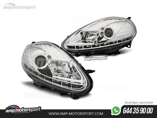 FAROS DELANTEROS LUZ DIURNA LED REAL DRL PARA FIAT PUNTO EVO