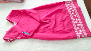 Vestido de verano rosa talla S