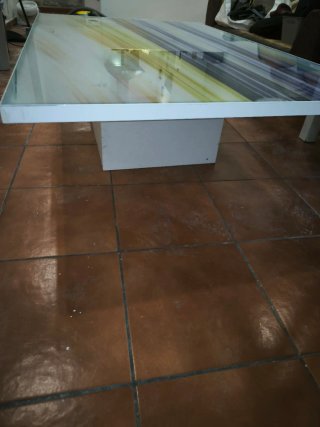 Mesa de centro cristal diseño único