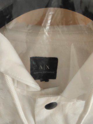 Giacca Armani Exchange con cappuccio bianca