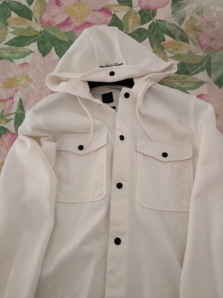 Giacca Armani Exchange con cappuccio bianca