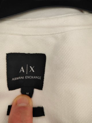 Giacca Armani Exchange con cappuccio bianca
