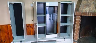 Mueble de Salón Modular Blanco 4 Piezas