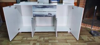 Mueble de Salón Modular Blanco 4 Piezas