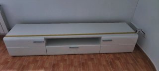 Mueble de Salón Modular Blanco 4 Piezas