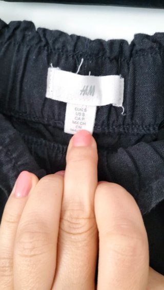 Pantalones de lino negros