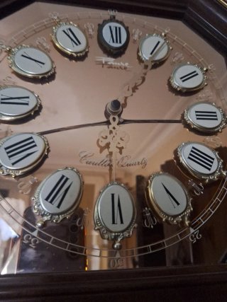 Reloj de pared vintage madera y cristal
