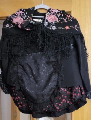 Traje Regional Baturra Negro/Rosa T-2/3