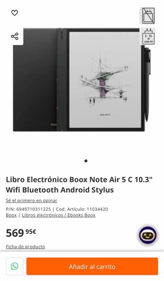 Onyx Note Air5 C Lector ePaper 10,3 64GB