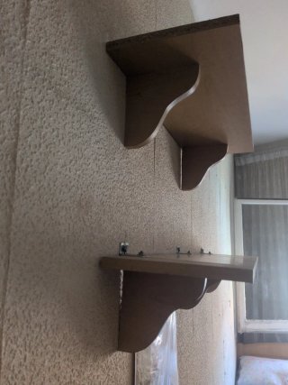 4 Estanterías de Madera Beige/Marrón