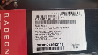 Tarjeta Gráfica Gigabyte RX580