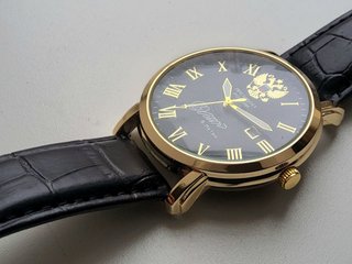 orologio al quarzo presidente quadrante nero