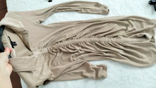Vestido AMISU elástico beige talla M