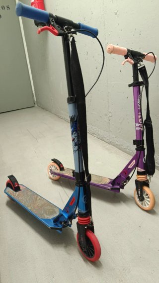 Lote 2 Patinetes OXELO Morado y Azul