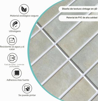 Commomy - Juego de azulejos autoadhesivos , 9 pzs