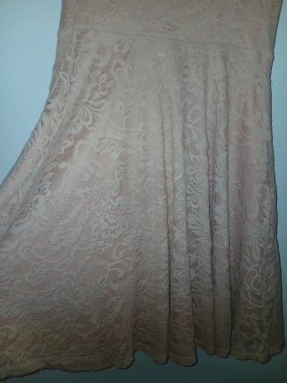 Vestido corto encaje rosa salmón Talla XS