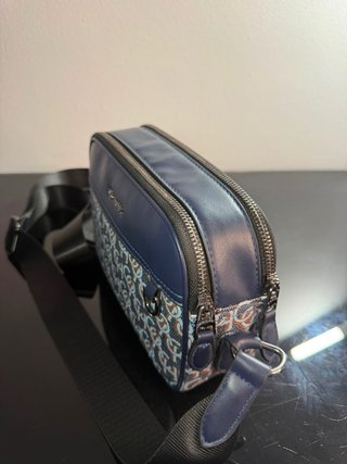 Bandolera Coach Azul y Marrón