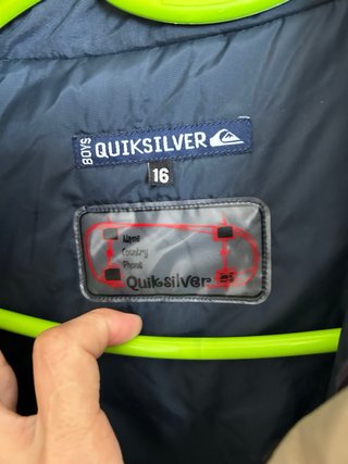 Chaqueta Quiksilver Talla 16 Beige/Azul