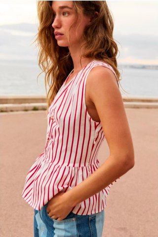Top Zara Peplum Rayas