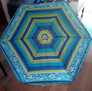 Tumbona plegable + sombrilla