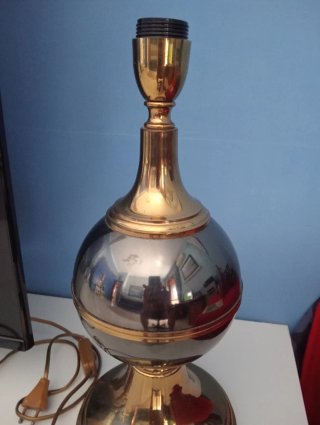 Lampada vintage ottone lucido