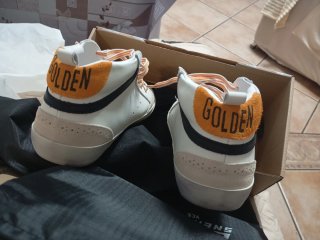 Golden Goose Sneakers Blancas Naranja